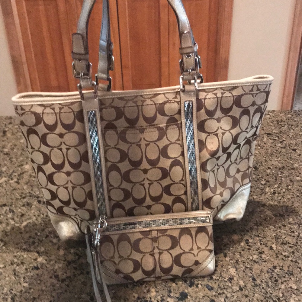 Coach bag and wristlet